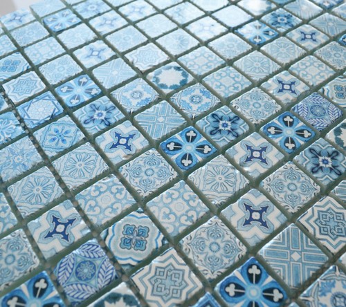 Vintage blue white bathroom - vintage,