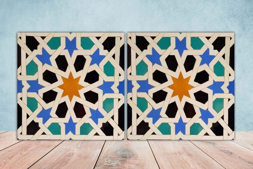 Moroccan ceramic tiles with - moroccan,