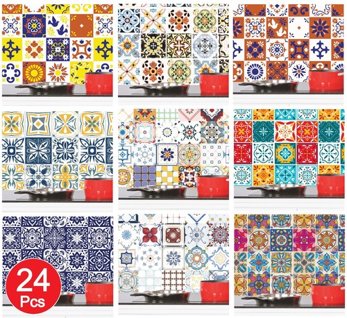 Tile stickers 24pcs wall self - stickers,