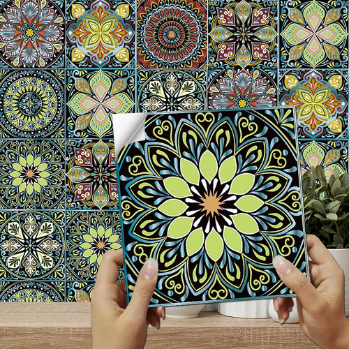 24pcs tile stickers 15cm stick - tile,