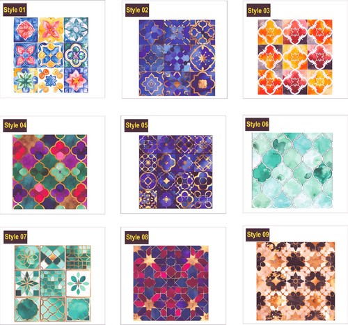 Moroccan tile stickers kitchen - moroccan,
